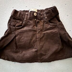 Kids Brown Zara Corduroy Skirt